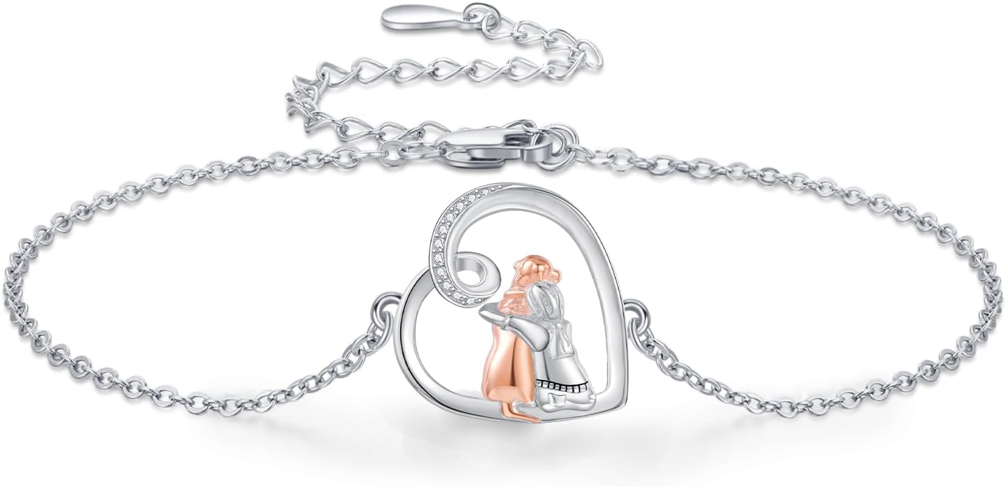 Pulsera ajustable de amistad con temática de perros