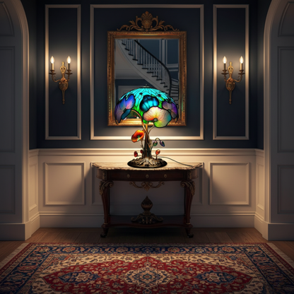 Lámpara de setas y flores Boho