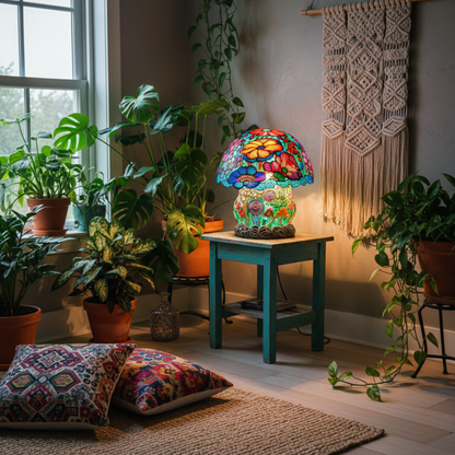 Lámpara de hongo esmerilada