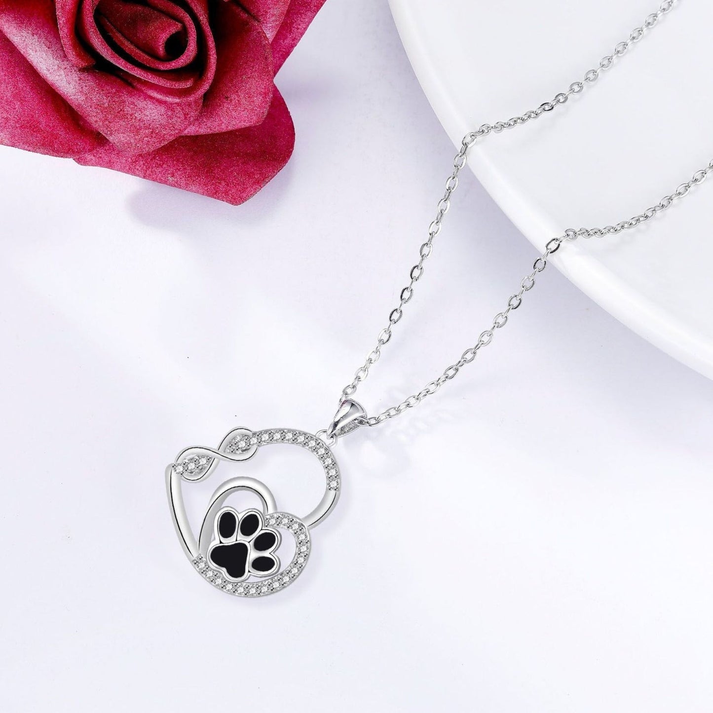 Collar de pata de amor infinito - Conectados para siempre