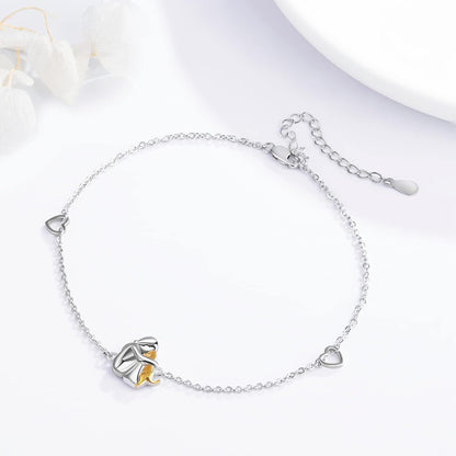 Pulsera ajustable de amistad con temática de perros