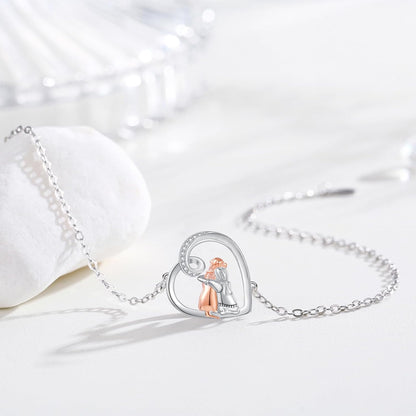 Pulsera ajustable de amistad con temática de perros