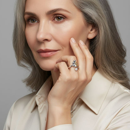 Rose™ - anillo con ícono de perro