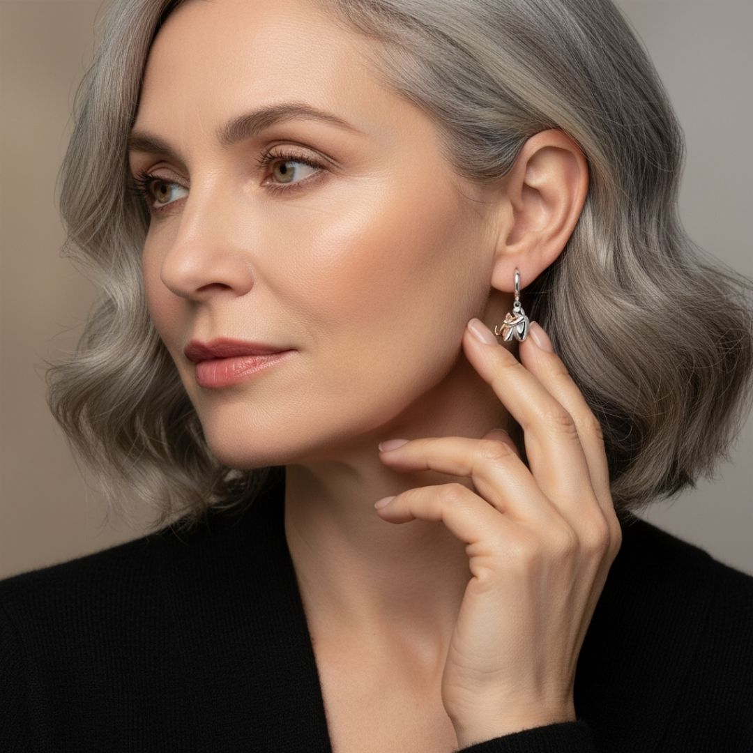 Lily™ - Pendientes Ícono de Gato (Cierre Redondo)