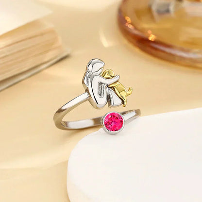 Rose™ - anillo con ícono de perro